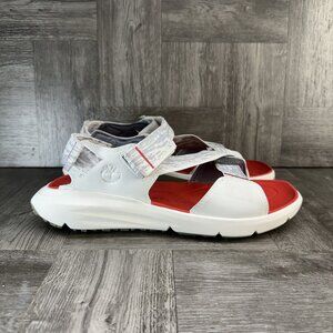 Timberland GreenStride TBL Edge Mens Sandals White Red TB0A6DPPETZ Size 8